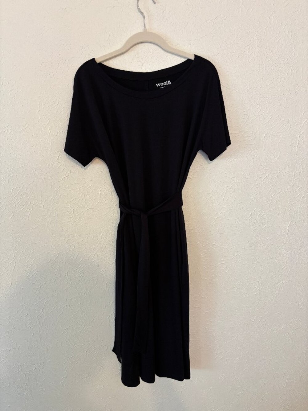 Medium merino black shift dress | Wool& Cora